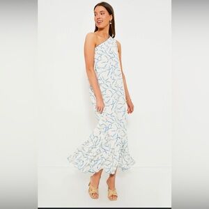 Hyacinth House cream & blue seaside  Sabine Dress